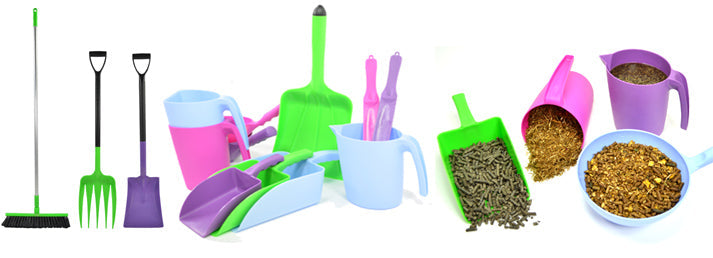 Bright green injection moulded garden shovel with black handle and pointed tip from harold moore hand tools collection