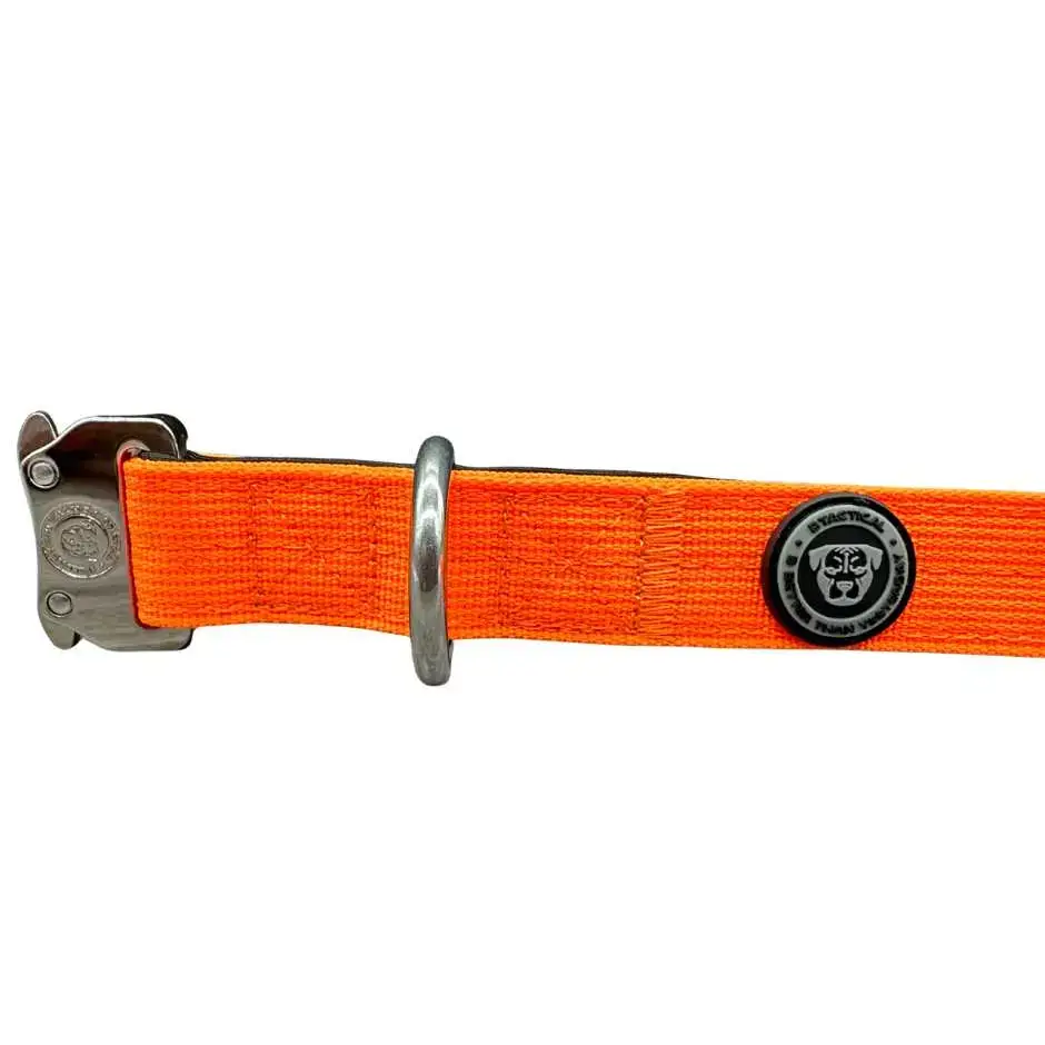 2.5cm Nylon BTactical™ Collar | Citrus Orange Small Dog Collar