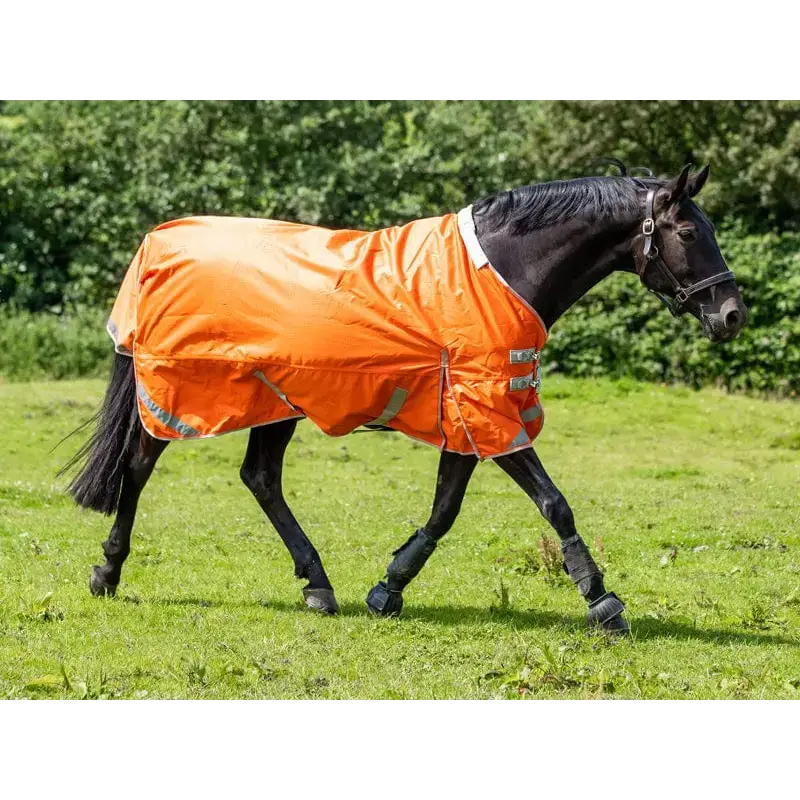 Swish 200G Detachable Neck Turnout Rug - Orange 4'3 Turnout Rugs