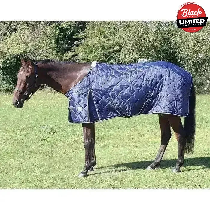200g Stable Rugs Equestrian King Fort Premium Diamond Standard Neck Navy 5'9" Stable Rugs