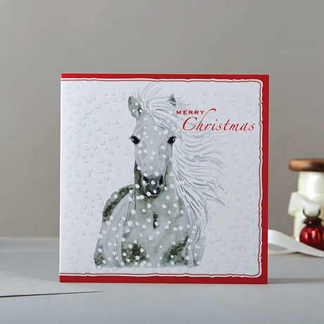 Deckled Edge Christmas Card Rosa Merry Christmas Gift Cards Barnstaple Equestrian Supplies
