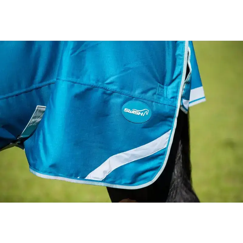 Swish 300g Turnout Rug With Detachable Neck - Turquoise 4'3 Turnout Rugs