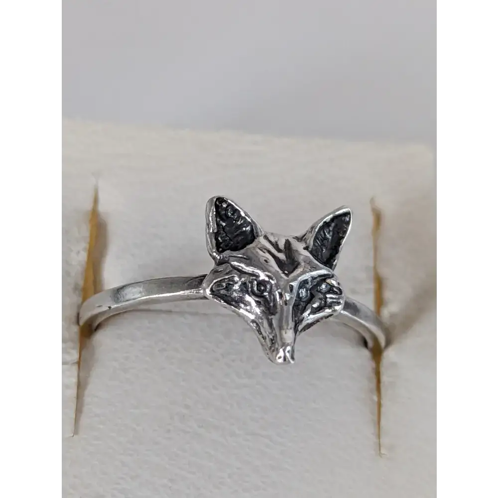 925 Silver Fox Ring – Nature-Inspired Handmade Gift for Animal Lovers G SILVER Rings