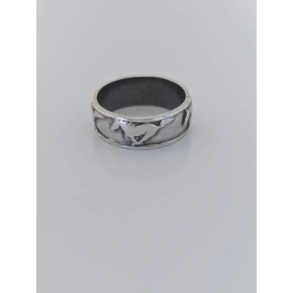 925 Silver Galloping Horses Band – Equestrian-Inspired Ring for Him or Her G Rings