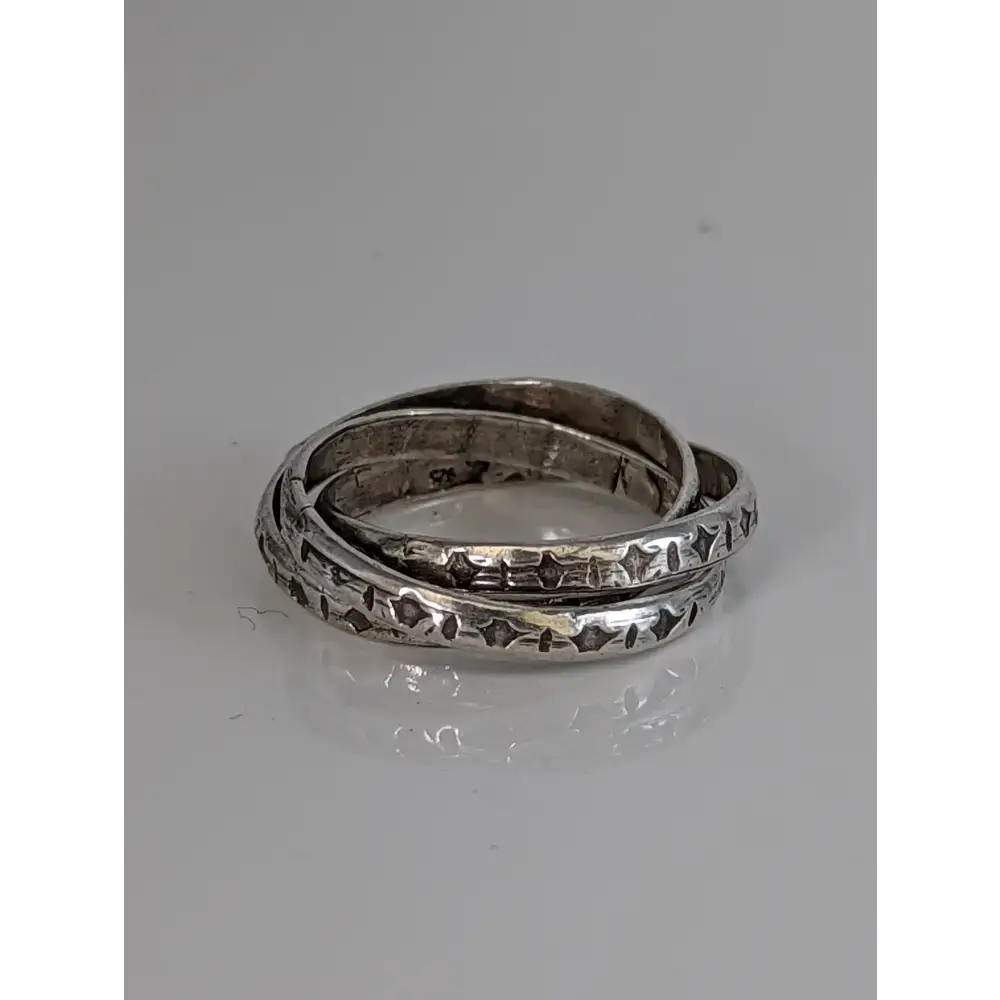925 Silver Interlinking Bands Ring – Handmade Equestrian Jewellery by Silver Steed G Rings