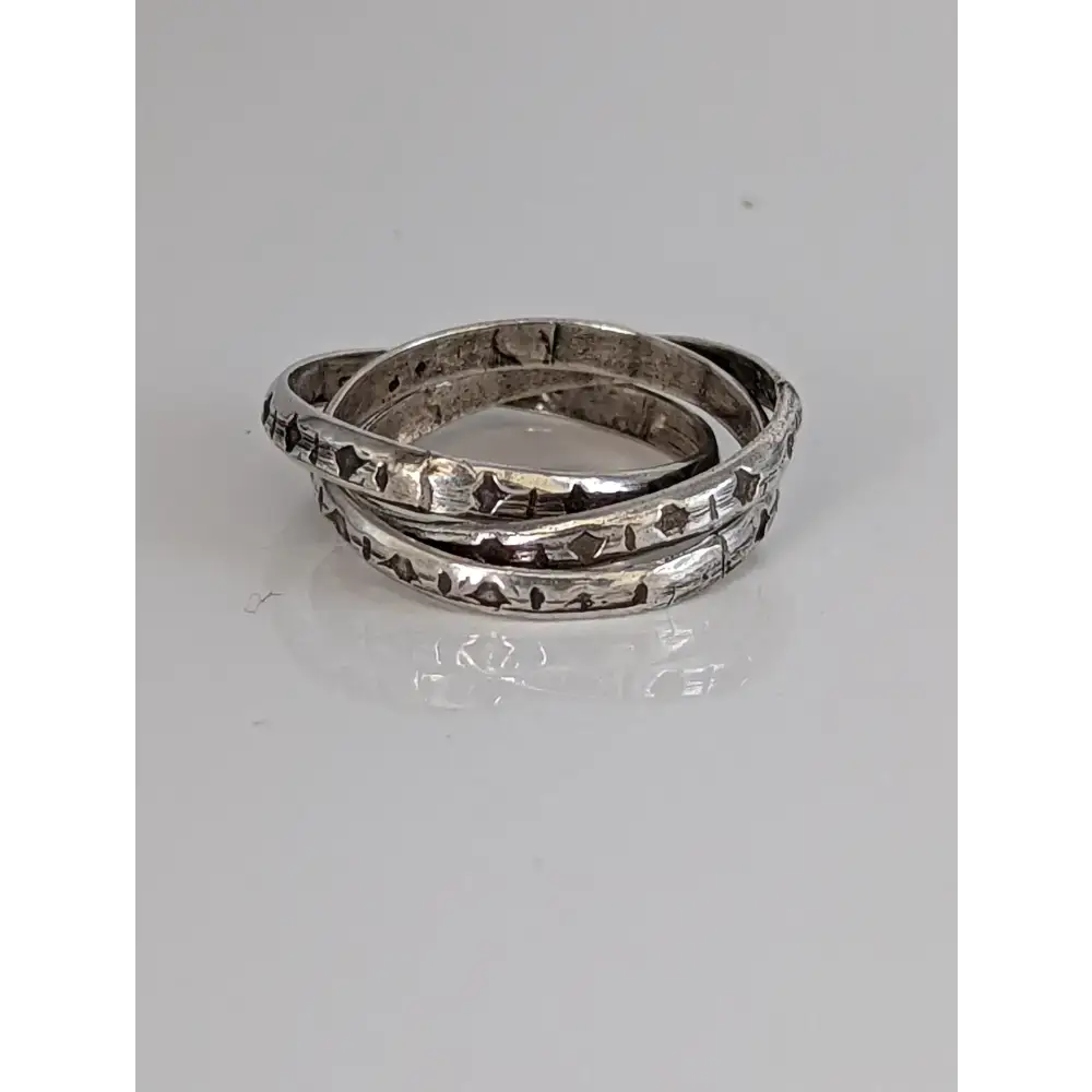 925 Silver Interlinking Bands Ring – Handmade Equestrian Jewellery by Silver Steed G Rings
