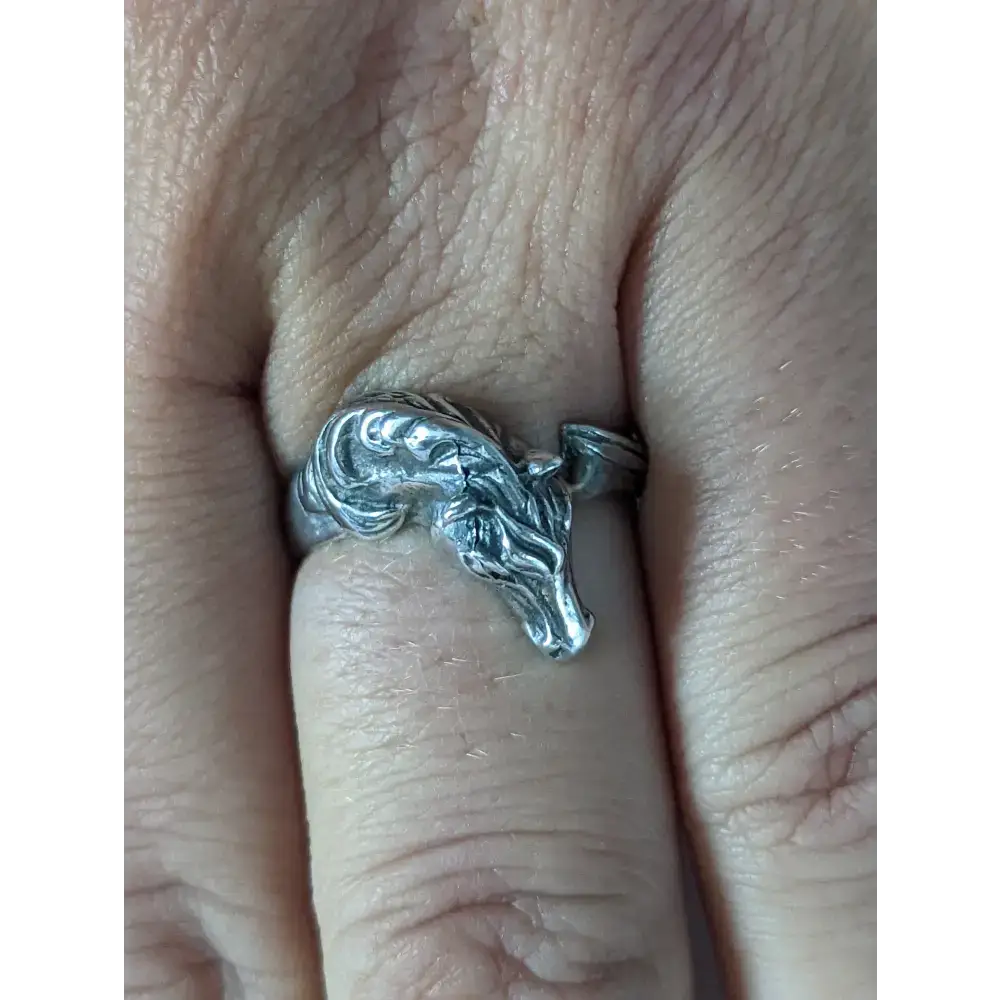 925 Silver Steed Horse Head Ring – Bold Equestrian Statement for Him or Her G Rings
