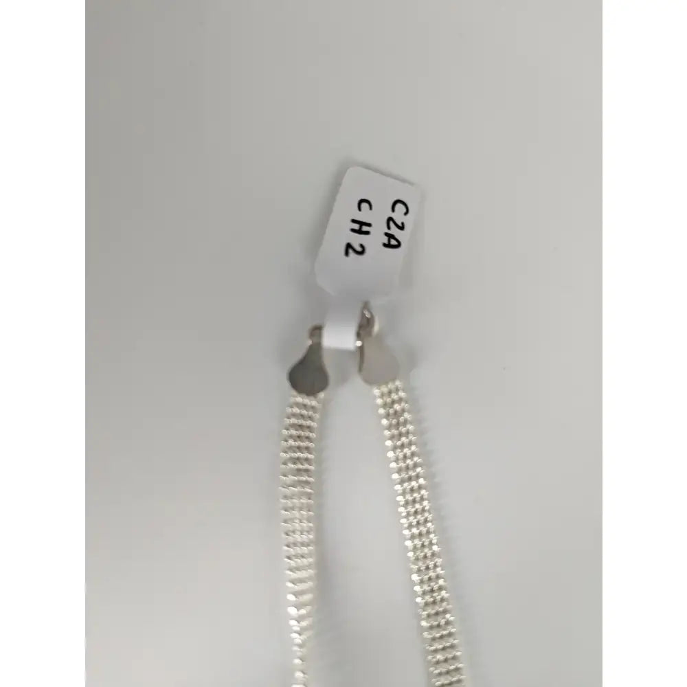 Silver-toned sterling silver chain necklace with clasp and tag from 925 collection timeless jewellery for him and her