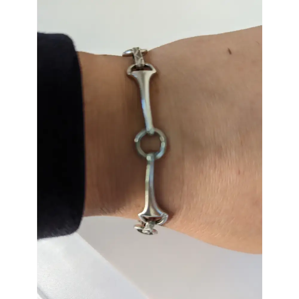 925 Sterling Silver Snaffle Bit Bracelet – Handmade Equestrian Jewellery Bracelets