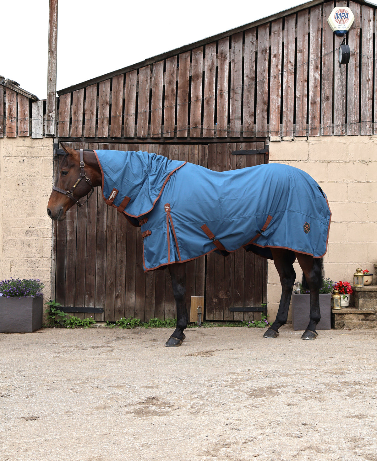 Perf Detachable Neck 50g Lightweight Turnout Rug For Horses