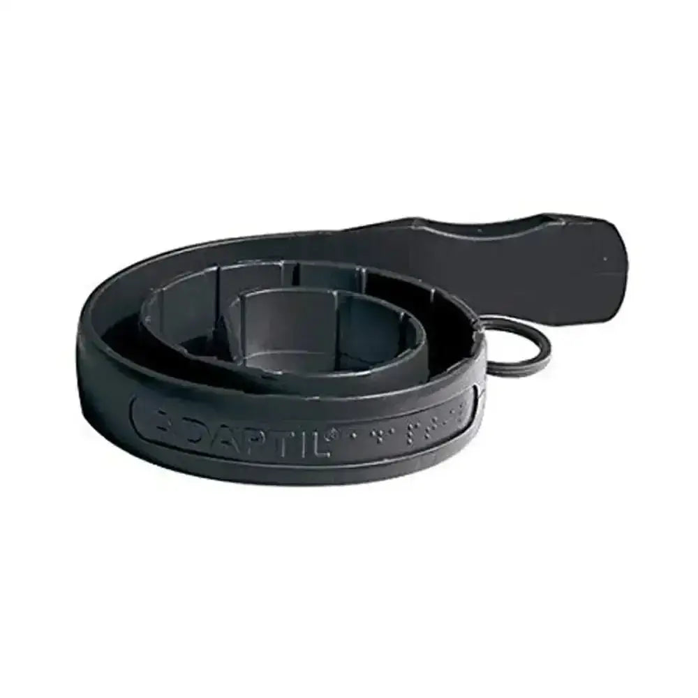 Black plastic adaptil calm collar for dogs with textured design metal ring and natural canine appeasing pheromone