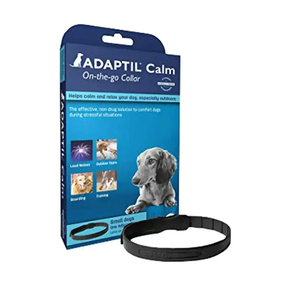 Black plastic adaptil calm collar l for dogs with natural canine appeasing pheromone to help them stay calm