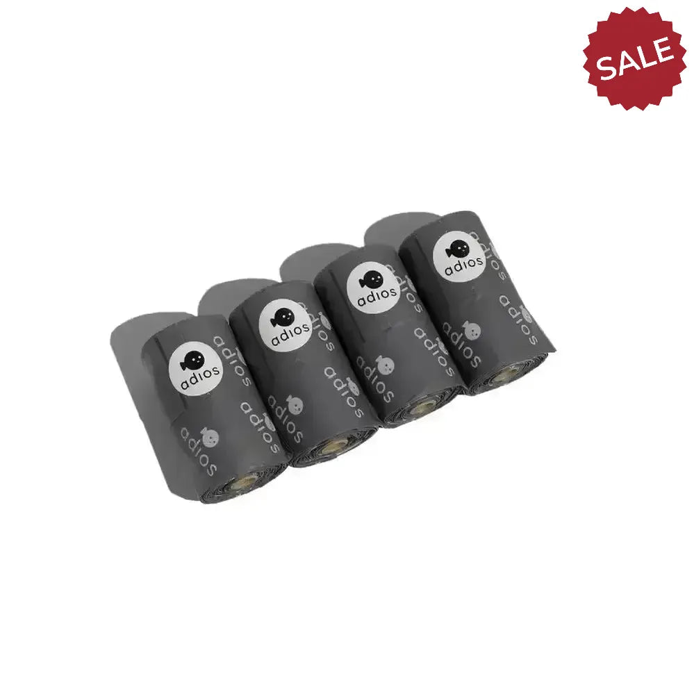 Adios Handle On A Roll Poo Bags 4 Rolls 4 Rolls (60 Bags) Coral Pink Poop Bags