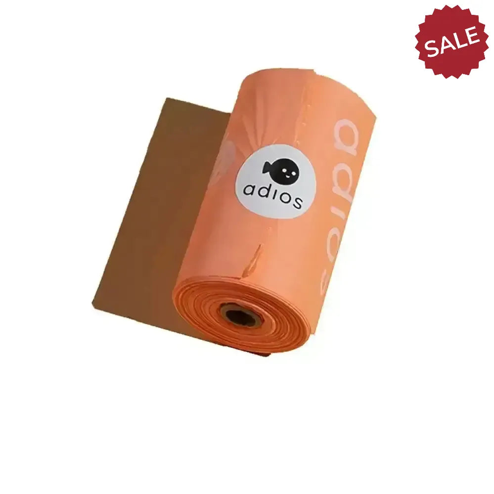 Adios Non Handle Poo Bags Single Roll Roll (15 Bags) Cornflower Blue Poop Bags