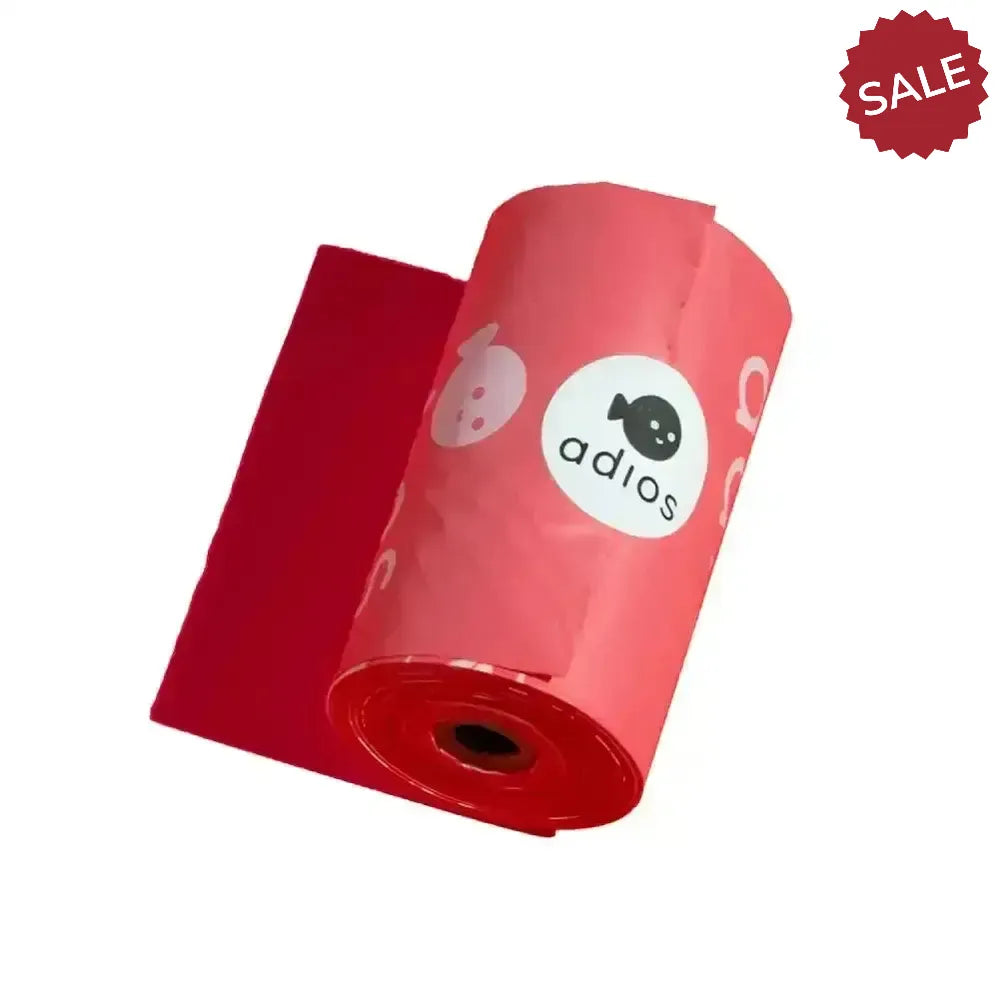 Adios Non Handle Poo Bags Single Roll Roll (15 Bags) Cornflower Blue Poop Bags