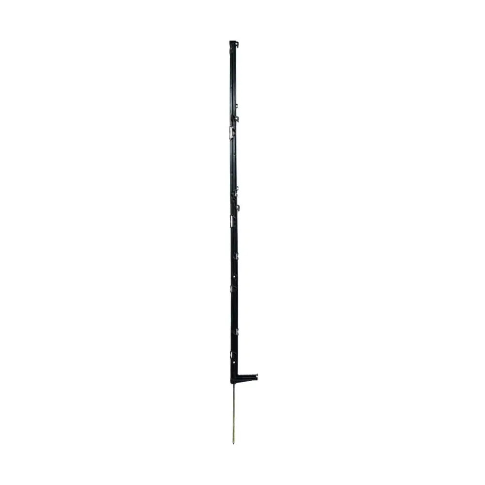 Black metal agrifence 140cm megapost garden flagpole with reinforced spine and pointed stake for easy setup