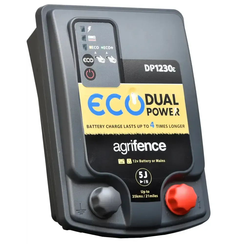 Agrifence DP1230 Eco Dual Power Energiser 5J Electric Fencing Energiser
