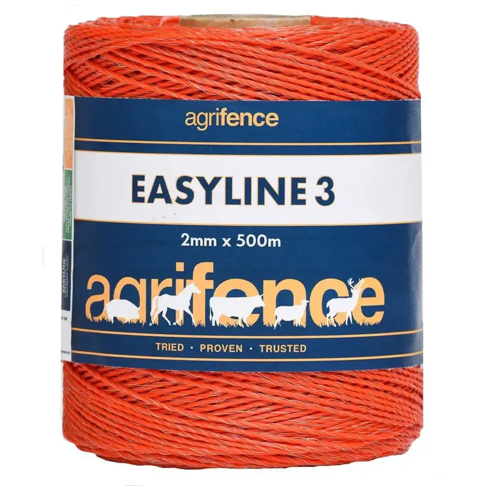 Agrifence Secur Easyline 3 Polywire Orange Electric Fencing