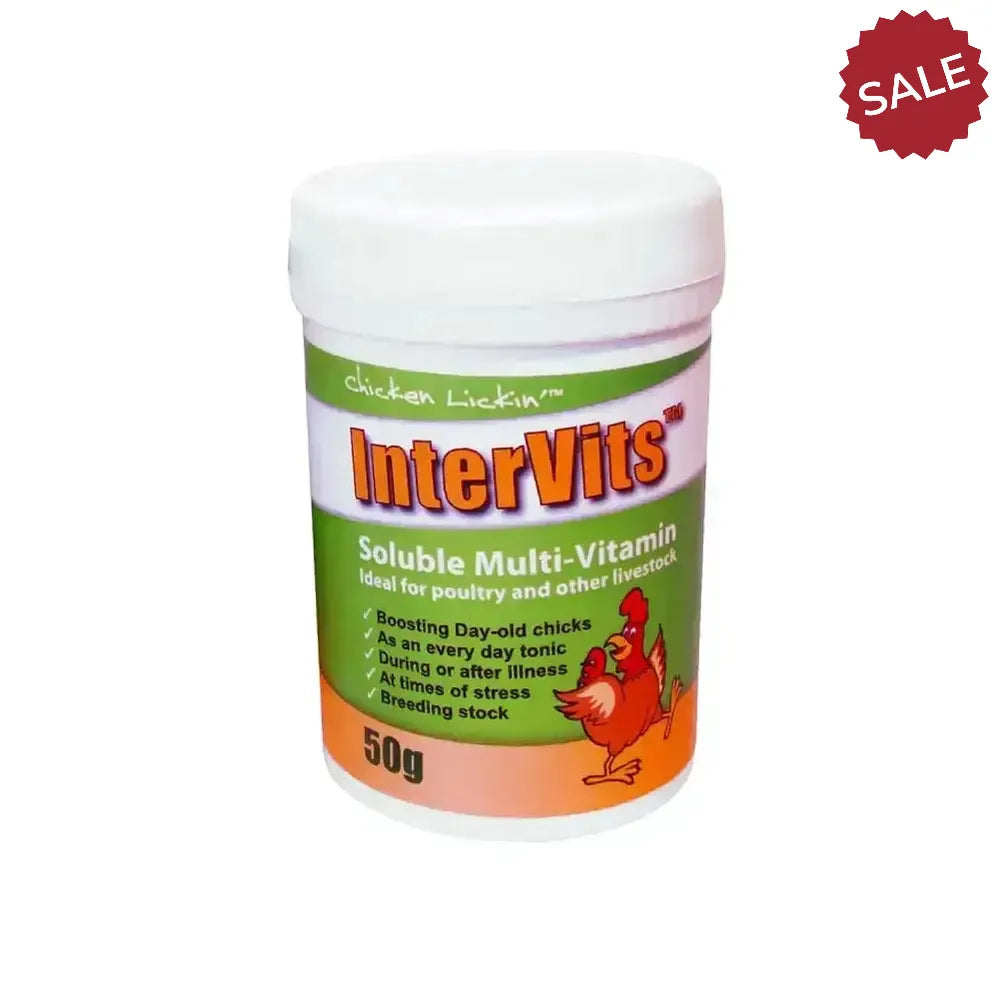 Agrivite Chicken Lickin Intervits Soluble Multivits 50g Poultry Supplements