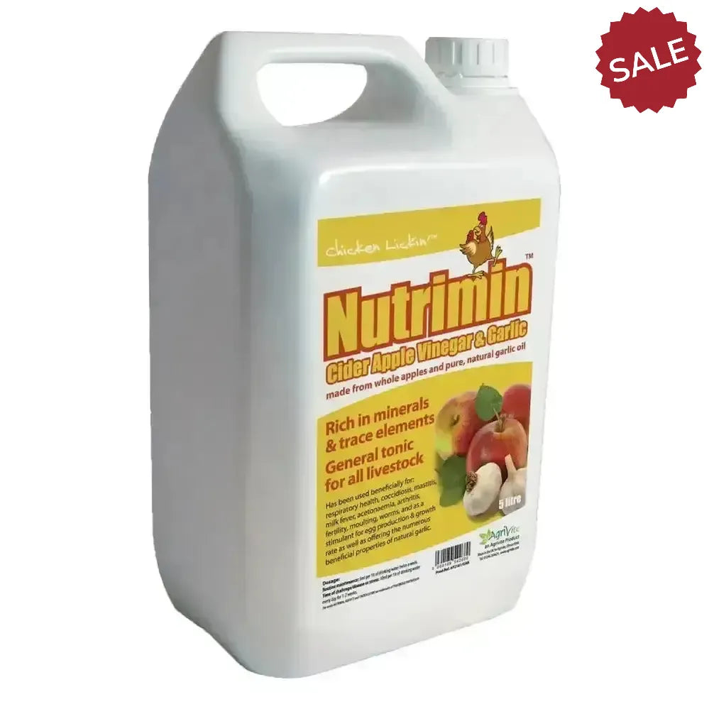 Agrivite Chicken Lickin Nutrimin Cider Vinegar & Garlic 1 Litre Poultry Supplements