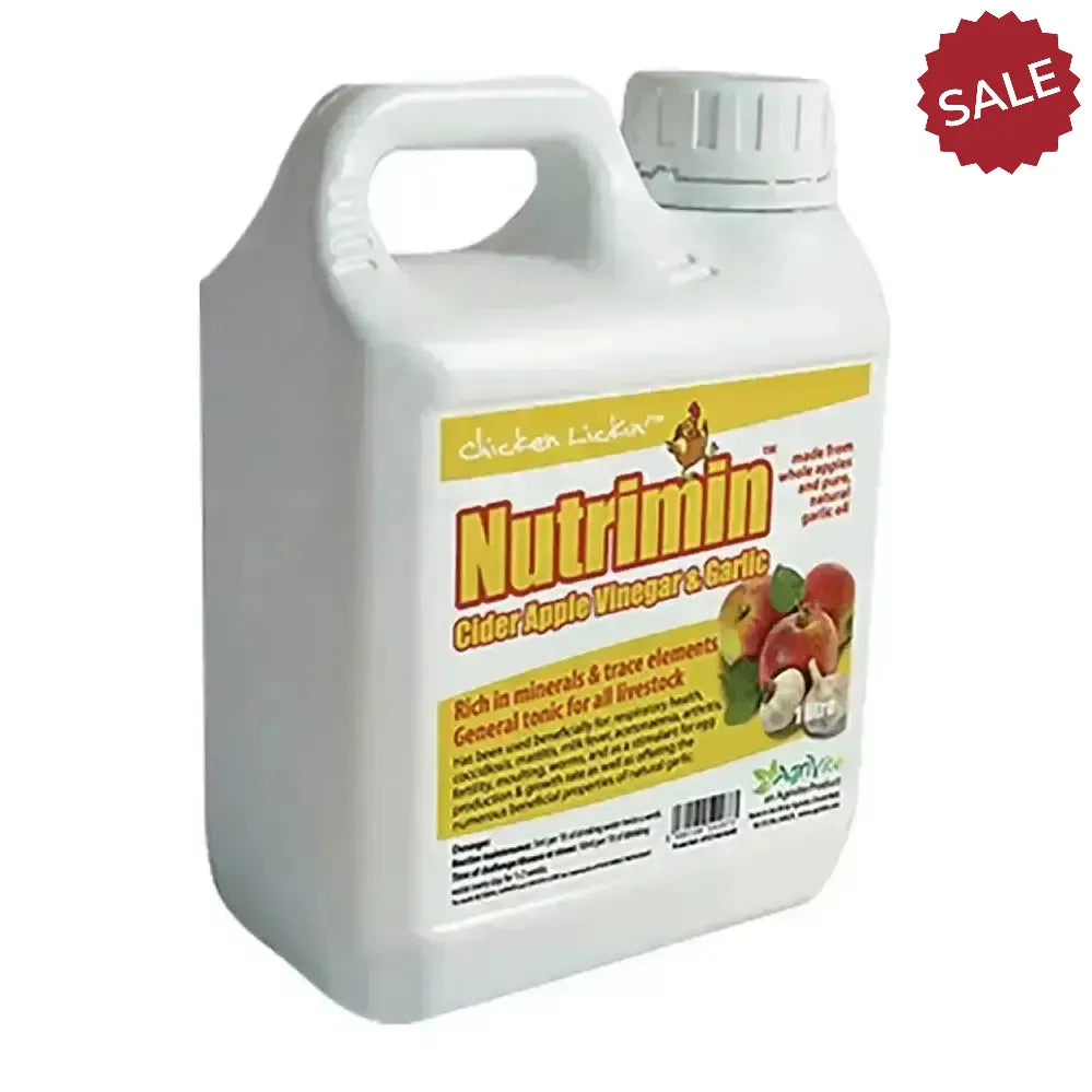 Agrivite Chicken Lickin Nutrimin Cider Vinegar & Garlic 1 Litre Poultry Supplements
