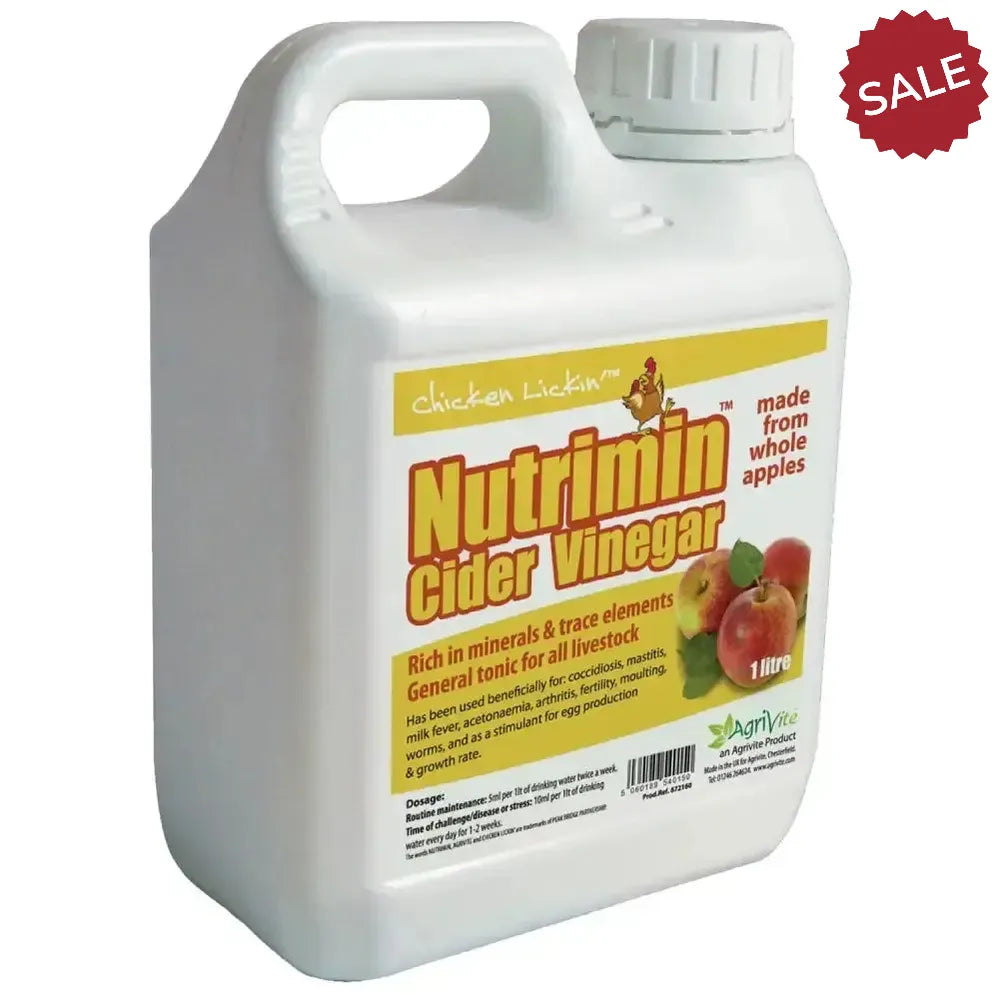 Agrivite Chicken Lickin Nutrimin Cider Vinegar 1 Litre Poultry Supplements