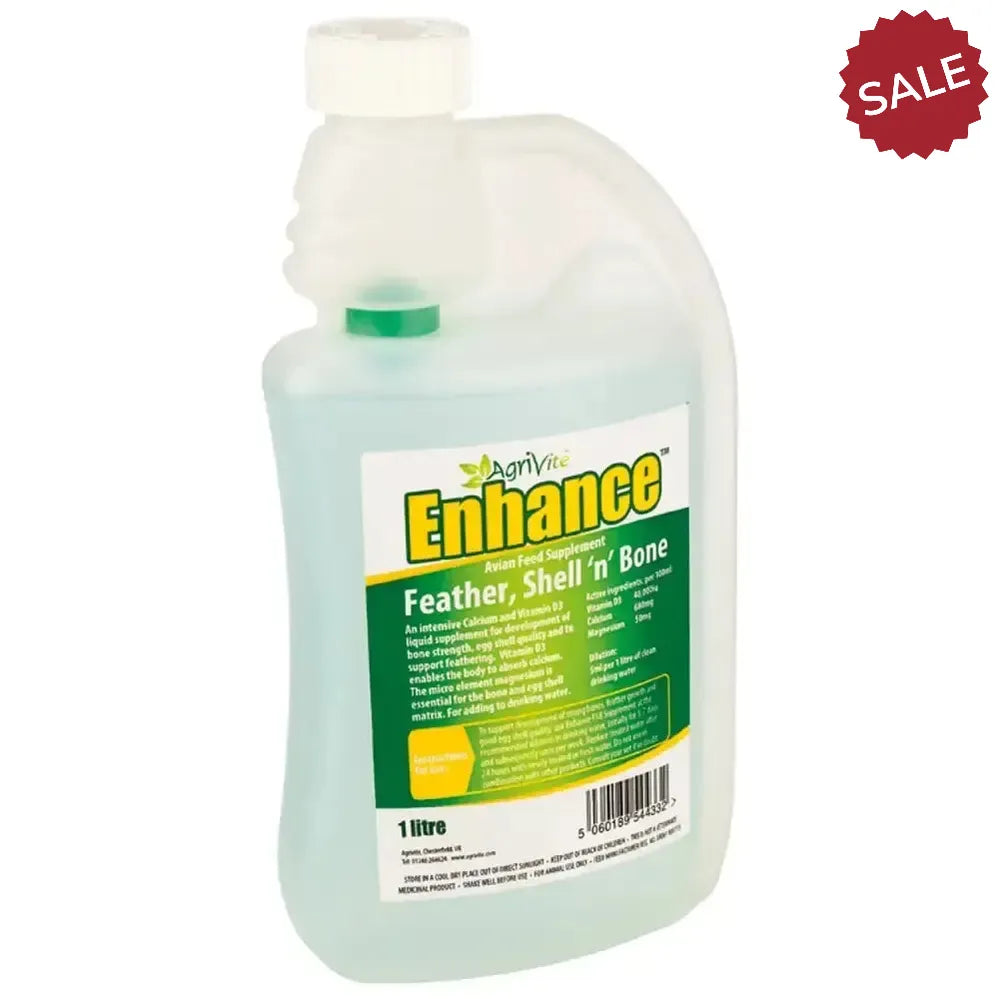 Agrivite Enhance Feather Shell N Bone Supplement 250 ml Poultry Grit