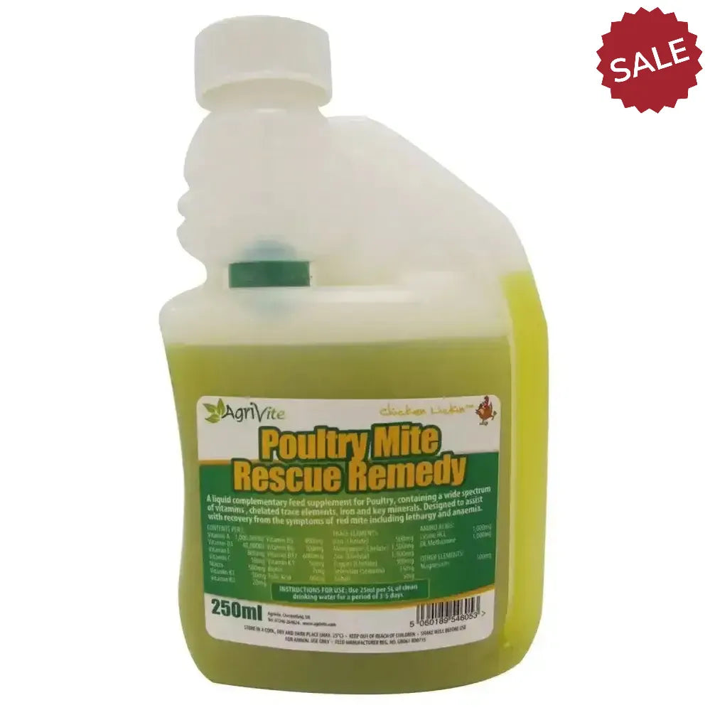 Agrivite Poultry Mite Rescue Remedy 250 ml Poultry Supplements