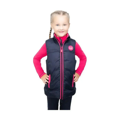 Analise Reversible Padded Gilet by Little Rider Navy/Pink 3-4 Years Bodywarmers