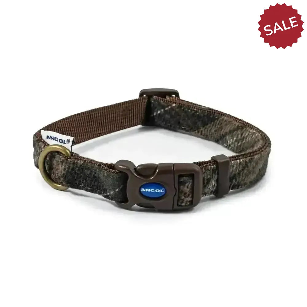 Ancol Heritage Collection Adjustable Collar Check 30 - 50 cm Check Dog Collars