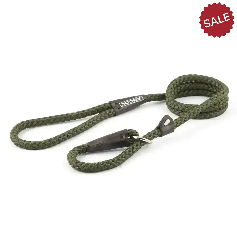 Ancol Heritage Collection Slip Lead 150 cm X 0.8 cm Green Dog Lead