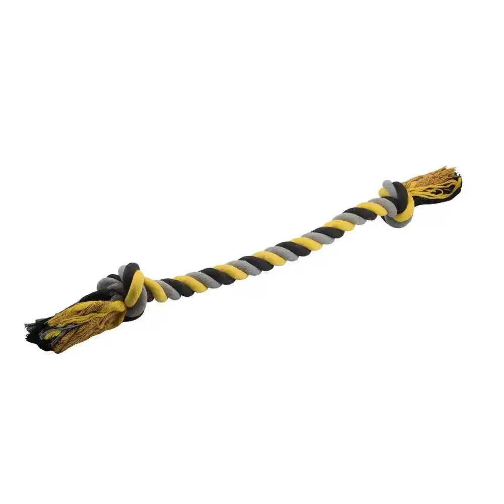 Ancol Jumbo Jaws Super Rope Dog Toy 125 cm X 6 cm Black/Grey/Yellow Dog Toys
