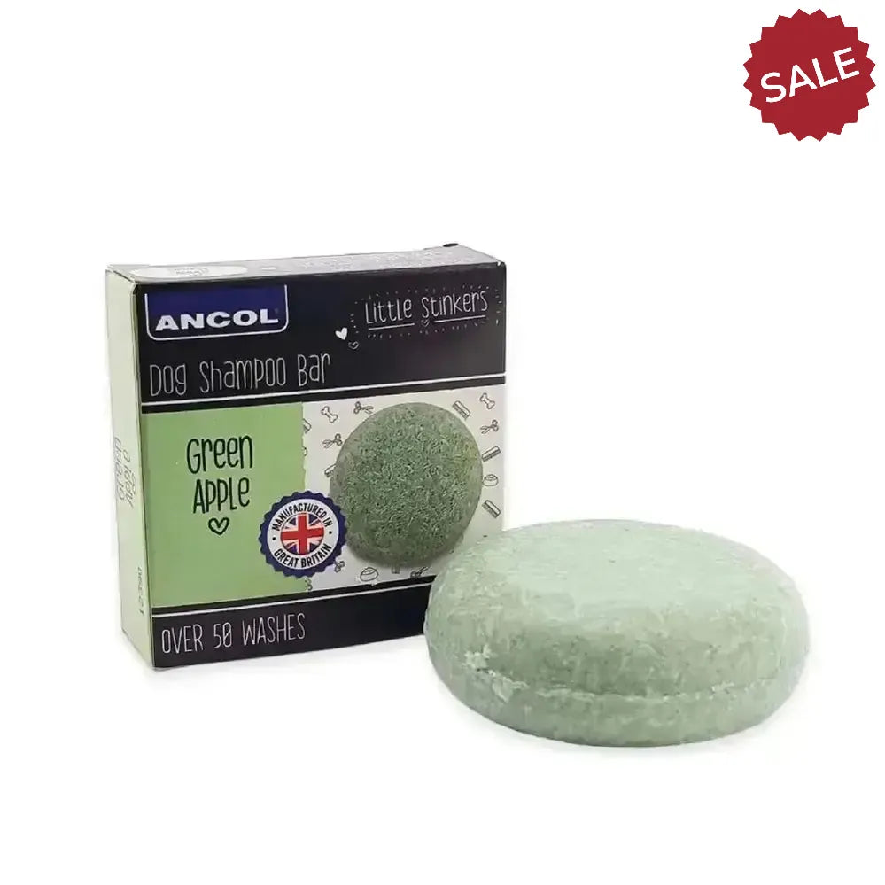 Ancol Little Stinkers Dog Shampoo Bar Green Apple 50g X 6 Pack Pet Shampoo