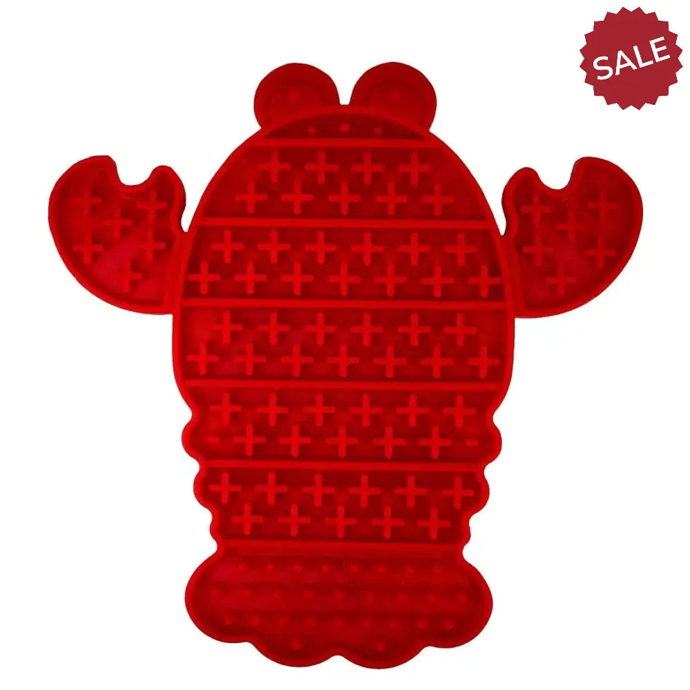 Ancol Orva Lick Lobster Lick Mat 23 cm RED Dog Toys