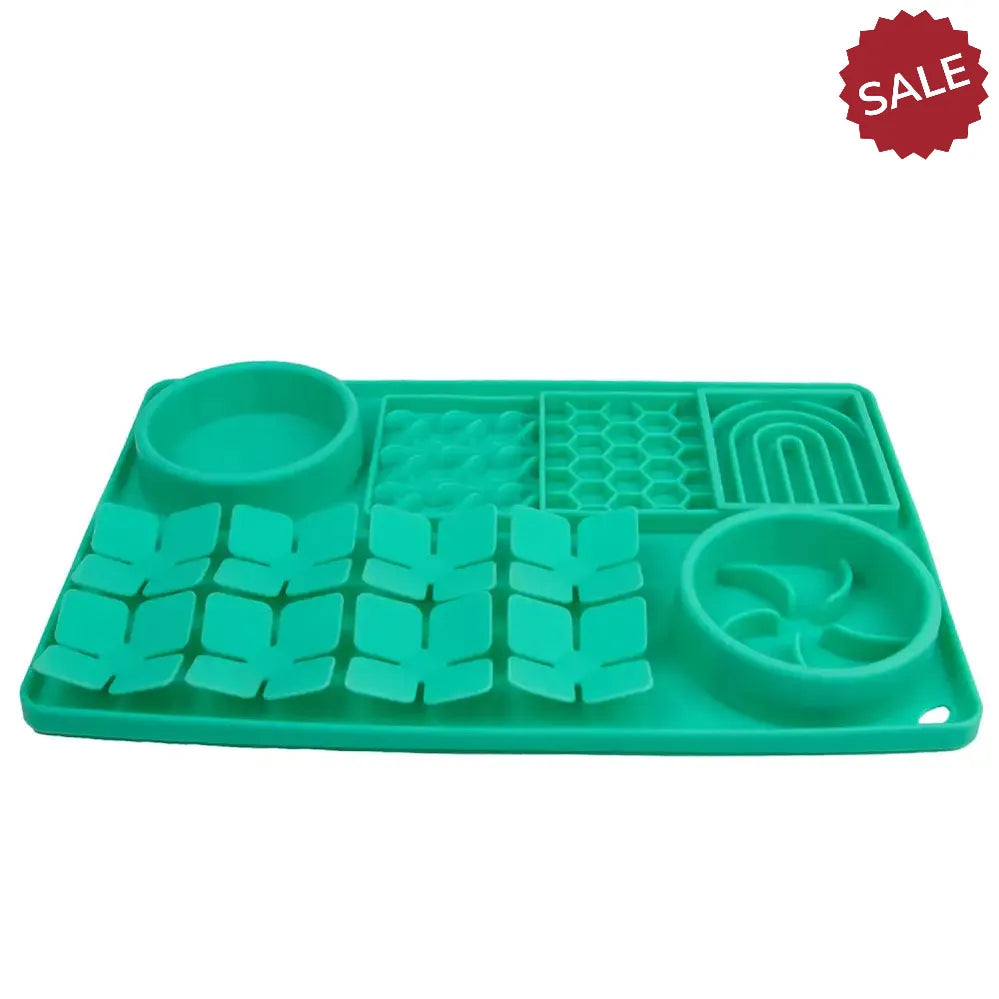 Ancol Orva Lick Slow Feed Mat 40 cm X 30 cm GREEN Dog Toys