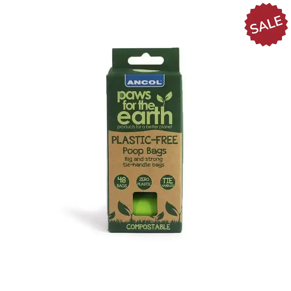Ancol Paws For The Earth Plastic Free Poop Bag Refill 48 Bags 4 Rolls Poop Bags