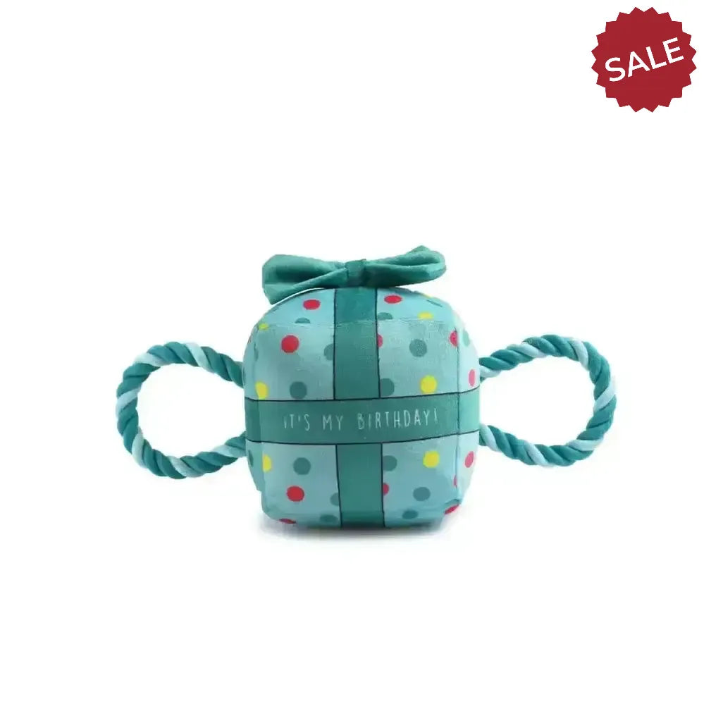 Ancol Pawty Time Birthday Present Blue Dog Toy 20 cm Blue Dog Toys