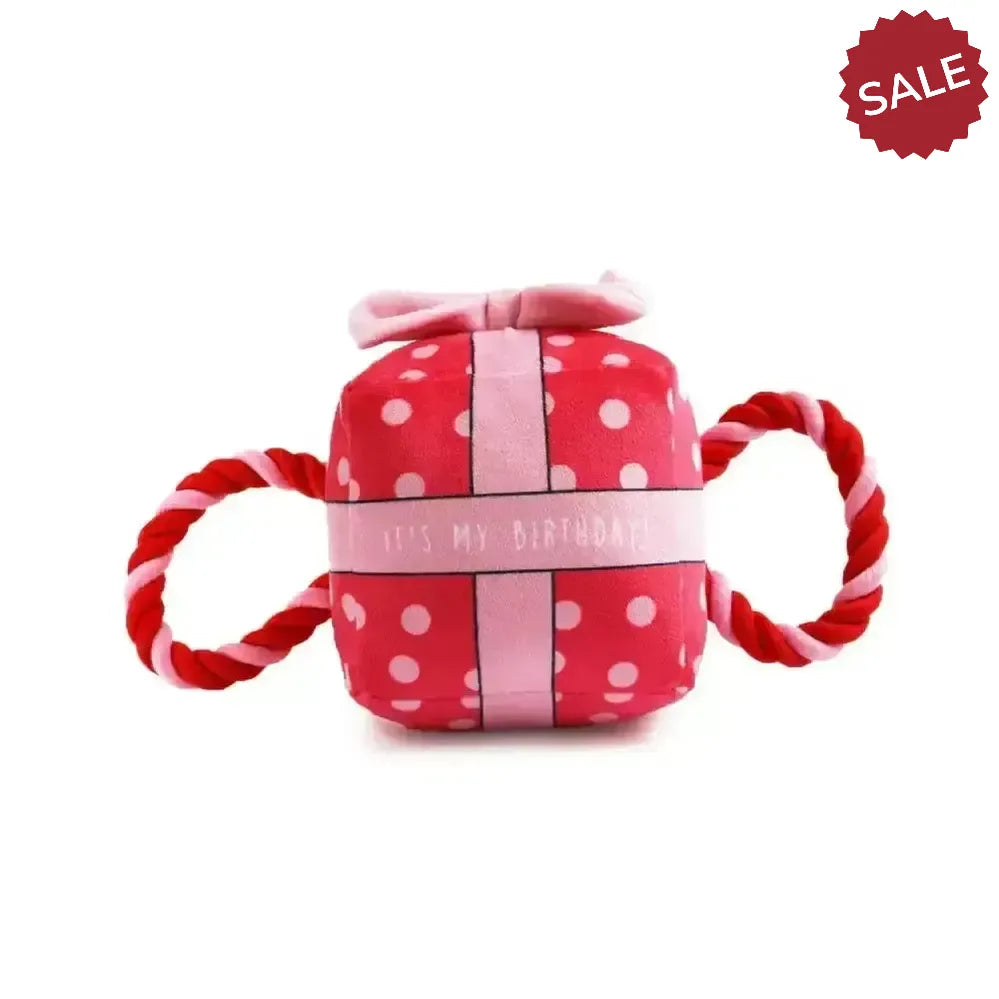 Ancol Pawty Time Birthday Present Pink Dog Toy 20 cm Pink Dog Toys