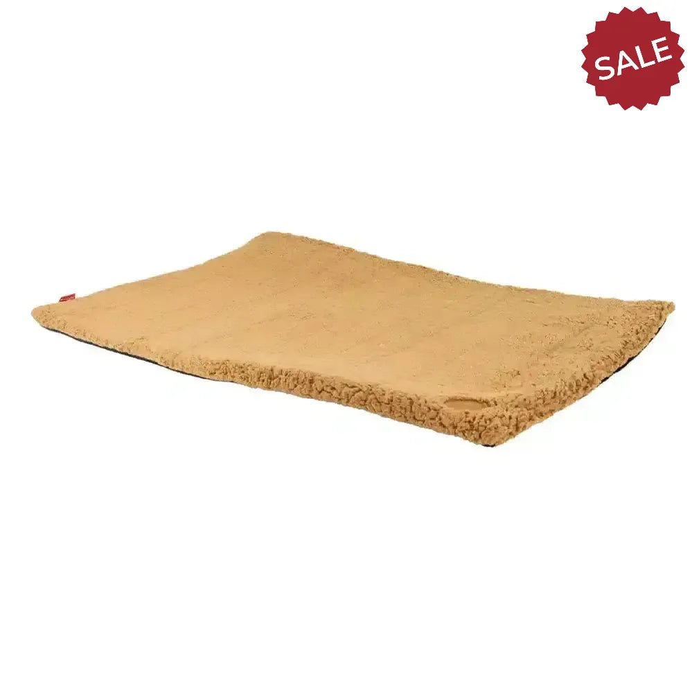 Ancol Sleepy Paws Flat Pad Teddy Fleece Beige Small Beige Dog Beds