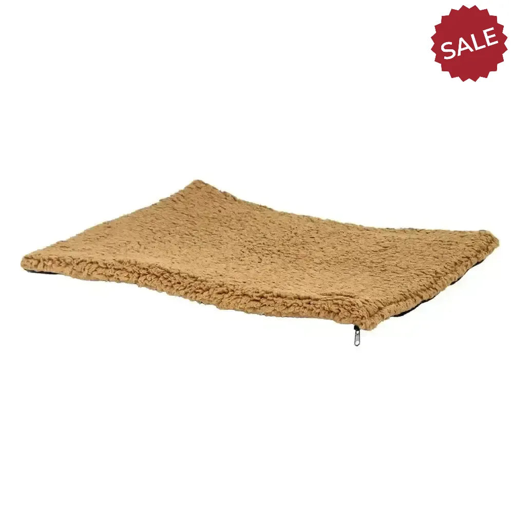 Ancol Sleepy Paws Flat Pad Teddy Fleece Beige Small Beige Dog Beds
