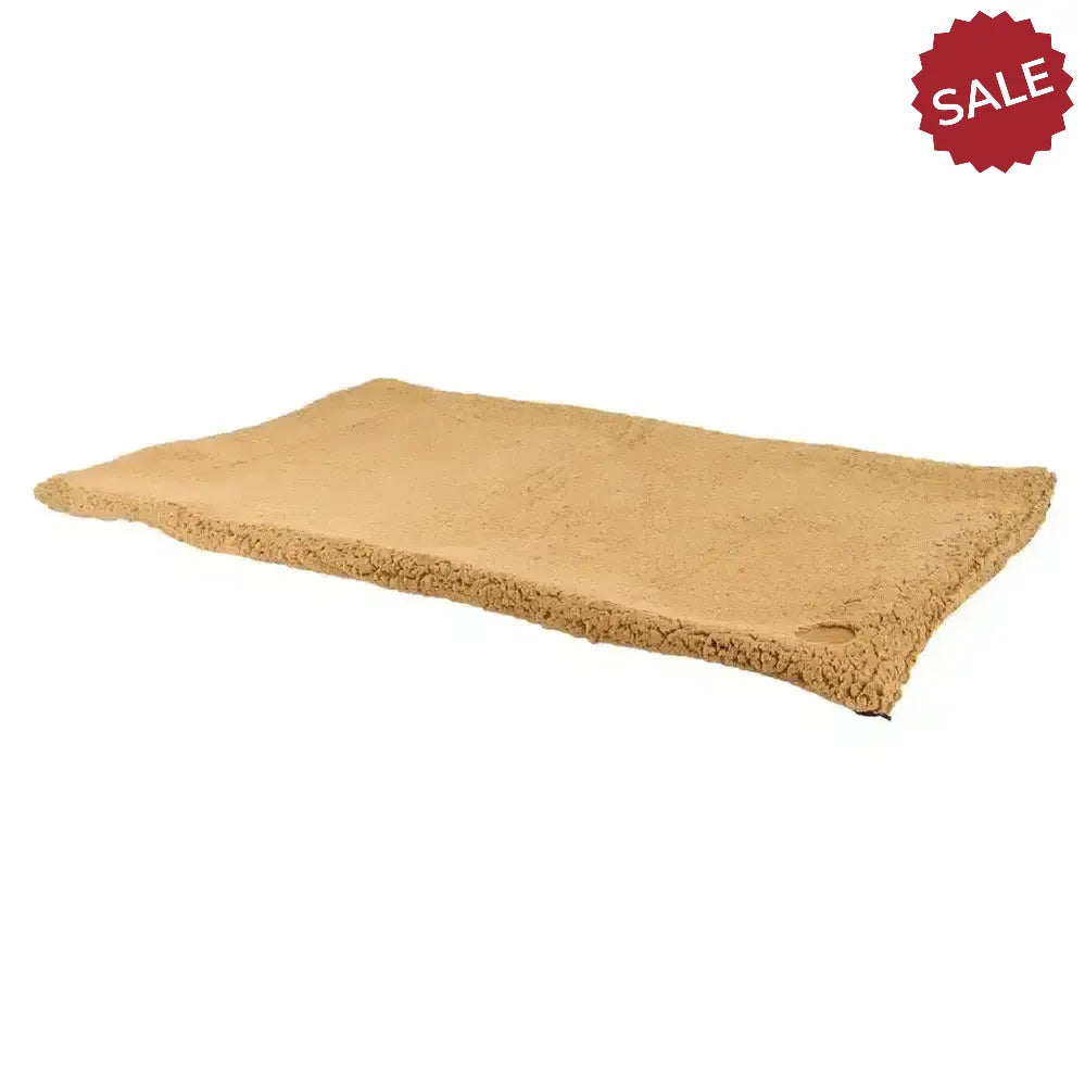 Ancol Sleepy Paws Flat Pad Teddy Fleece Beige Small Beige Dog Beds