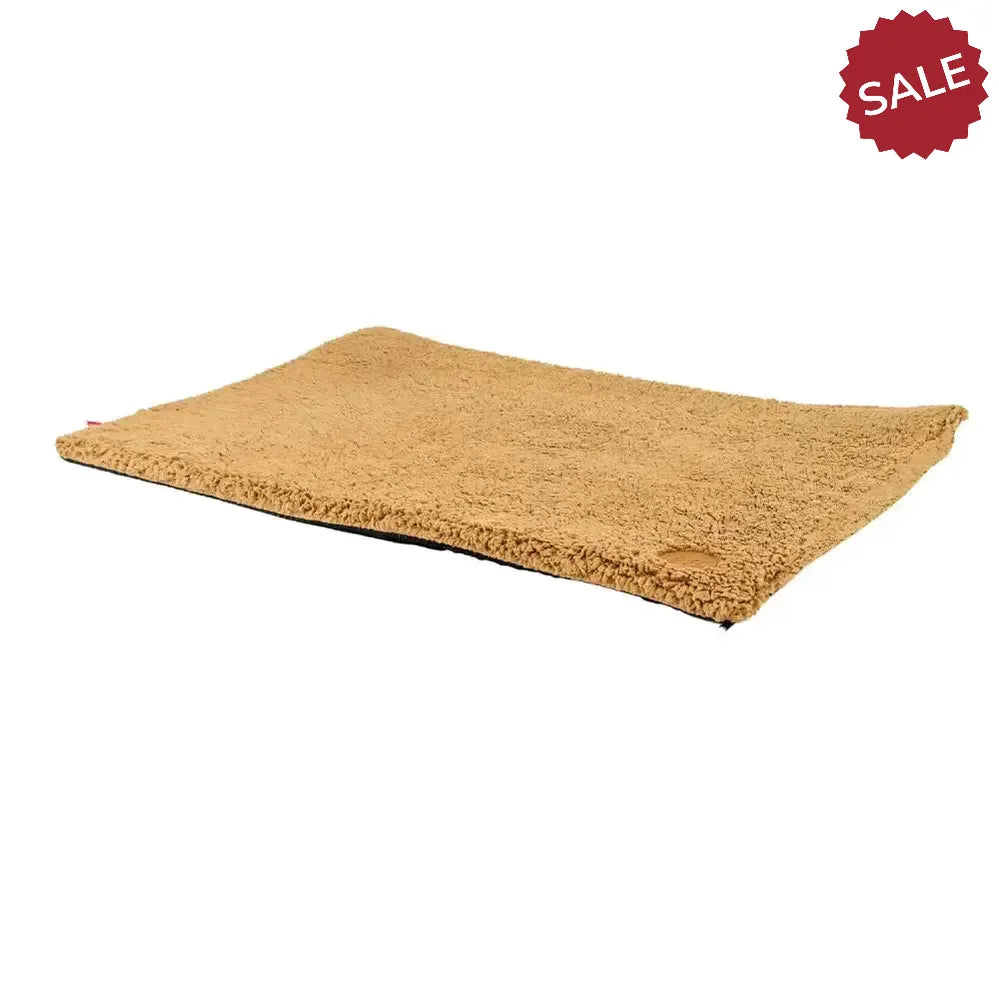 Ancol Sleepy Paws Flat Pad Teddy Fleece Beige Small Beige Dog Beds