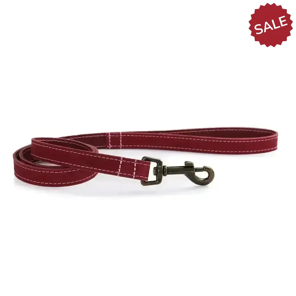 Ancol Timberwolf Leather Lead Raspberry 100 cm X 1.9 cm Raspberry Dog Lead