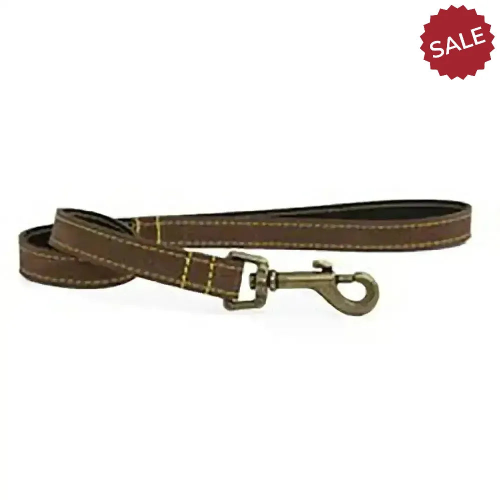Ancol Timberwolf Leather Lead Sable 60 cm X 1.9 cm Sable Dog Lead