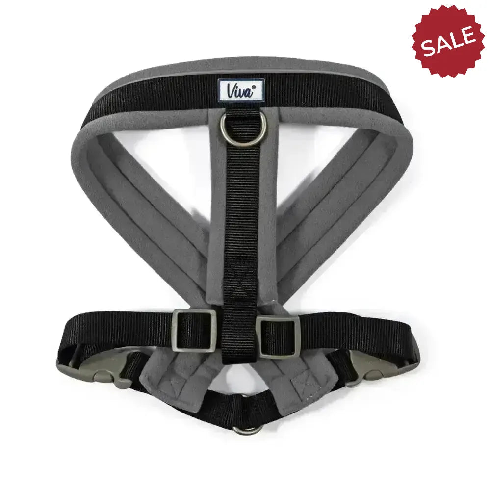 Ancol Viva Padded Harness Black Large (52-71cm) Black Dog Harness