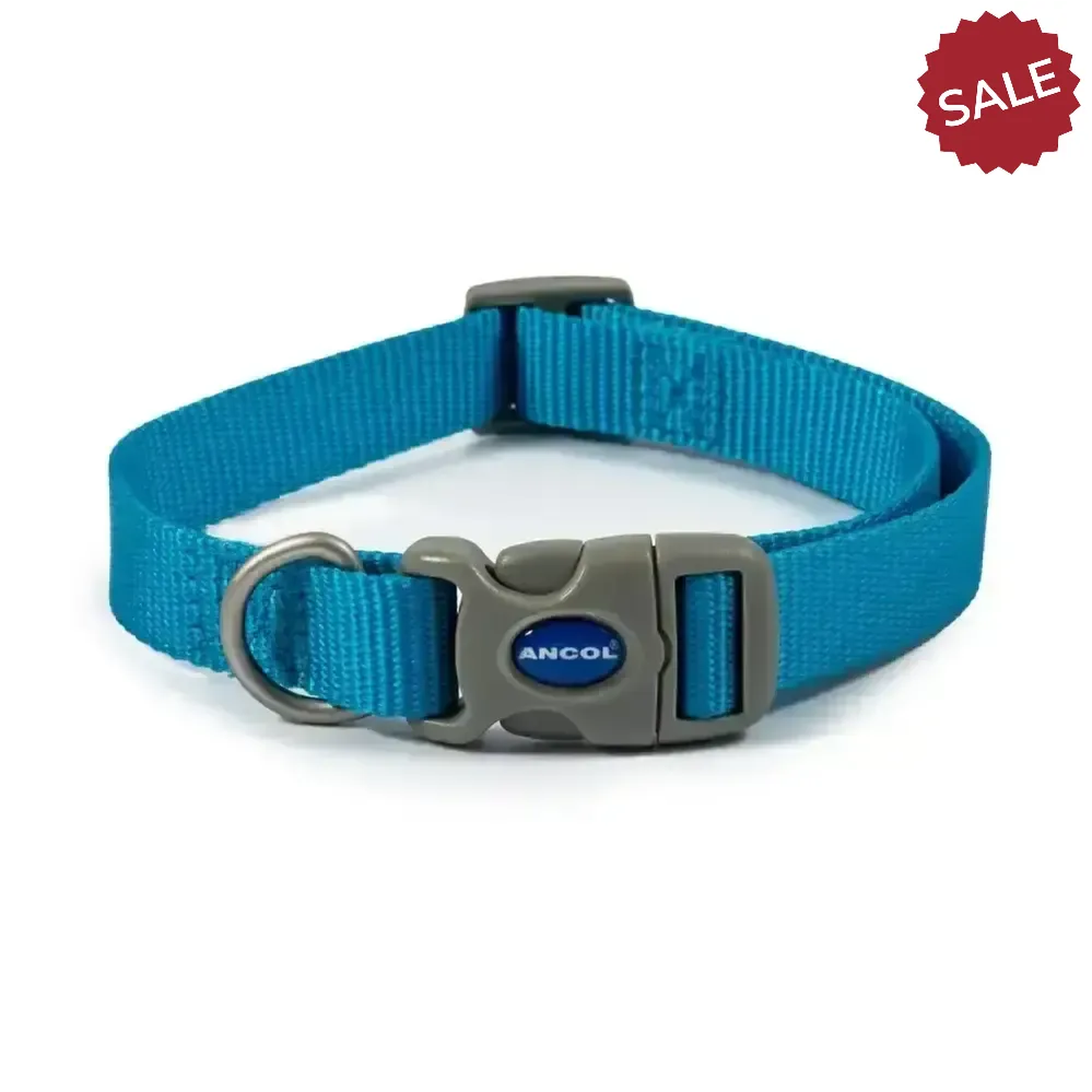 Ancol Viva Quick Fit Collar Blue Size 1 - 2 (20-30cm) Blue Dog Collars