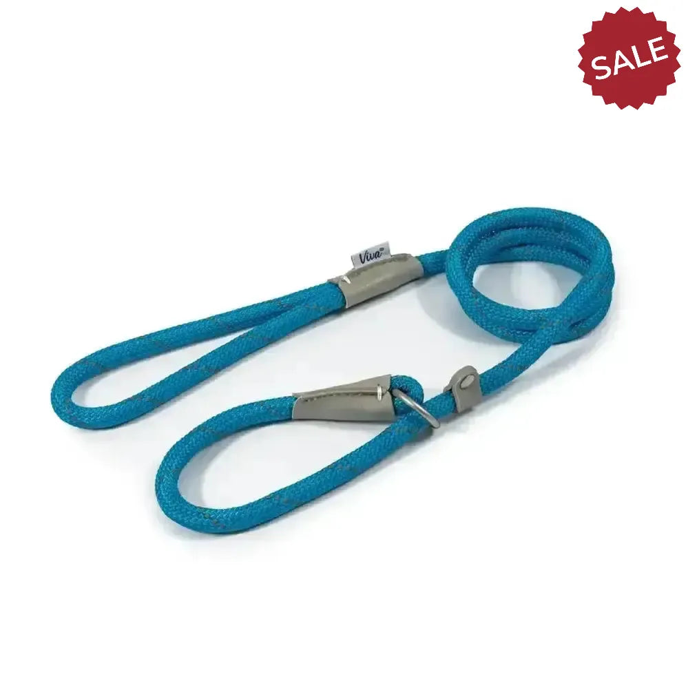 Ancol Viva Rope Slip Lead Blue 120 cm X 1.0 cm Blue Dog Lead