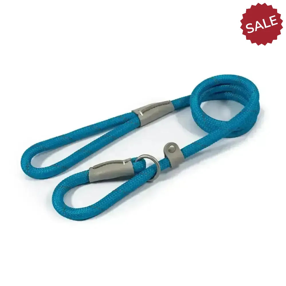 Ancol Viva Rope Slip Lead Blue 120 cm X 1.2 cm Blue Dog Lead