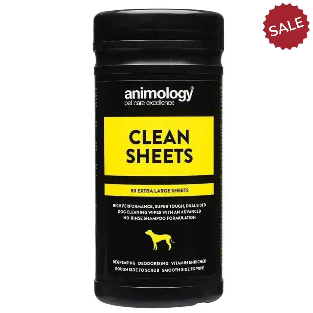 Animology Clean Sheets 80 Pack Dog Grooming