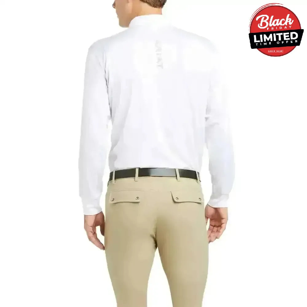 Ariat Gents Tek Long Sleeve Mens Show Shirts White X Small Show Shirts